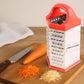 Supermom kitchen box grater made of stainless steel with food-safe plastic accents