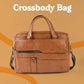 Faux leather laptop bag with padded compartment and organizer pockets inside