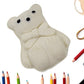 Creative animal-shaped eraser with bright colors, a fun school accessory.