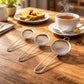 Stainless steel tea strainer 3-piece set with fine mesh and long handles