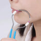 Stainless steel facial hair remover spring tool effective for upper lip and chin