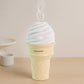 LED nightlight feature glowing on Ice Cream Cone shaped humidifier