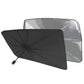 Foldable Car Windshield Sunshade reflecting sunlight for heat protection.
