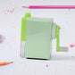 Close-up of the edge master manual pencil sharpener for accurate points