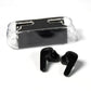 Sleek black M12 Max Bluetooth Earbuds, ready for seamless wireless connectivity.