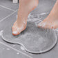Silicone foot cleaning scrubber bath mat with soft bristles