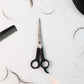 Precision stainless steel hair cutting scissors with finger rest
