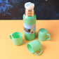 Double-wall vacuum insulated stainless steel thermos bottle in green