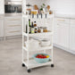 4 layer kitchen trolley with wheels for organized storage
