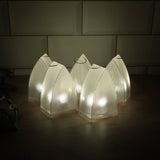 Set of 5 LED flameless lantern lights with warm glow for home decor