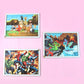 Child playing with educational wooden jigsaw puzzle board