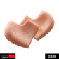Close-up of a silicone gel heel sock, designed for heel repair and softening skin.