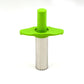 Detailed view of the sharp, durable stainless steel tip of the chili corer.