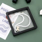Clear floating jewellery display case with magnetic lock