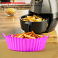 Cooking with silicone pot in air fryer, reusable and easy to clean