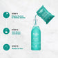 Wide view of concentrated glass cleaner refill kit showing sachets and spray bottle.