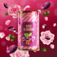 Gift pack set with golden rose and rose almonds in stylish tin