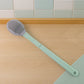 Soft flexible silicone bristles on toilet cleaning brush
