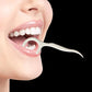 Hand holding a MintGuard Portable Dental Floss Pick, demonstrating ease of use for dental hygiene.