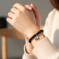 Elastic pastel bead bracelet for girls and women with decorative butterfly charm