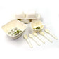 A versatile 13-piece pudding set with individual spoons and a large server.