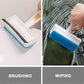 The easy-to-use cleaning brush with an integrated wiper for mirrors.