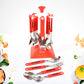 The complete dining cutlery set showcasing its modern and sturdy design.