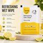 Back of Citrus Lime Wet Wipe resealable pack