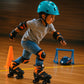 Outdoor kids roller skates with adjustable fit and breathable mesh fabric