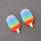 Cute popsicle erasers placed on a notebook, ready for schoolwork.