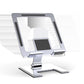 Multi-angle adjustable phone and tablet holder demonstrating versatile viewing positions.