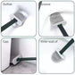 Anti-drip toilet brush holder with a hollow drain design for quick drying.
