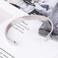 Sleek silver open-ended stainless steel kada for men and women