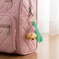 Kids cartoon bag accessory keychain with durable metal ring
