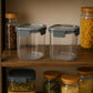 Stacked Apex airtight food storage containers in kitchen space