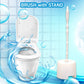 Close-up of the Pro Clean toilet cleaning brush and its potted holder.