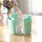 Desk organizer stand in plastic rotating pen holder for office and study use