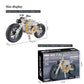 Various metal pieces and connectors for the creative bike construction set.