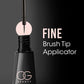 Liquid eyeliner applicator pen with precision brush tip for smooth lines