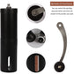Close-up of the Siplix manual coffee grinder's burr mechanism for precise grinding.