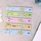 Pack of five plastic rulers with cartoon designs for kids