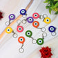 Mixed color evil eye keychain ornaments for keys and bags