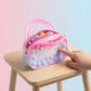 Silicone pop it coin purse with zipper and handle in handbag style