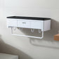 Neutral image of bathroom storage rack