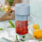 Side view of the portable electric juicer showing USB charging port.