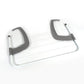 The versatile folding drying rack holding socks and towels, showcasing its multi-purpose design.