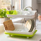 Multi-layer dish drying rack suitable for plates, bowls, and cups