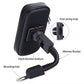 Smartphone securely enclosed in the weatherproof case on a bike, ready for navigation.