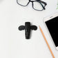 Angel silicone cable protector shown with its simple packaging and a USB cable.