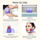 A frozen GlowForm purple ice roller, prepared for a cooling skincare treatment.